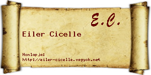 Eiler Cicelle névjegykártya